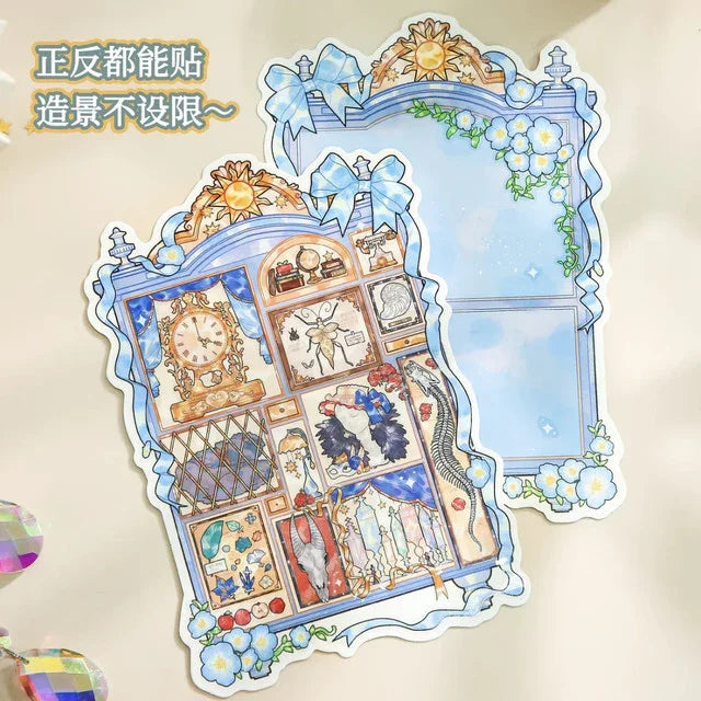 DIY mininature Scene Sticker Mr.Paper Curiosity Cabinet Collection Display Window of Wonders Rare Collection Cabinet Treasure Jewelry Box Alchemy Cabinet - M 6