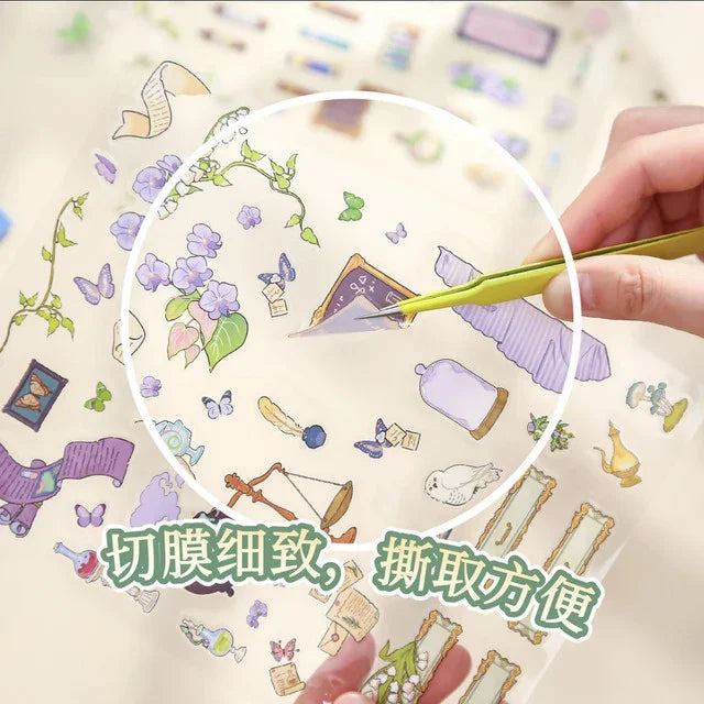 DIY mininature Scene Sticker Mr.Paper Curiosity Cabinet Collection Display Window of Wonders Rare Collection Cabinet Treasure Jewelry Box Alchemy Cabinet - M 7