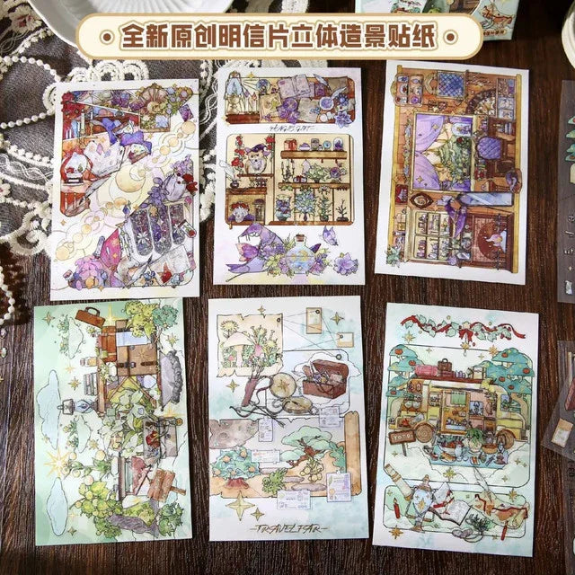 DIY mininature Scene Sticker Mr.Paper Time Collector Series Star Journey Anomalies Chronicle of Time - M 2