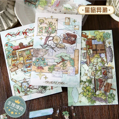 DIY mininature Scene Sticker Mr.Paper Time Collector Series Star Journey Anomalies Chronicle of Time - M 3