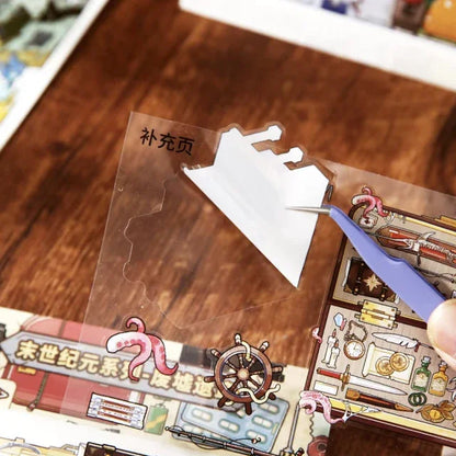DIY mininature Scene Sticker Mr.Paper Apocalypse Era Collection Ruins Chronicle Doomsday Glimmer - L 5