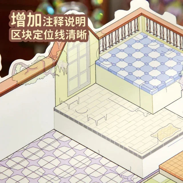 DIY mininature Scene Sticker Mr.Paper Violet Perfume Jewelry Shop Violet Perfume Jewelry Shop - L 4