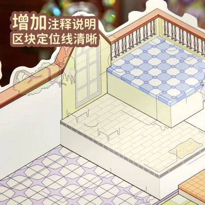 DIY mininature Scene Sticker Mr.Paper Violet Perfume Jewelry Shop Violet Perfume Jewelry Shop - L 4