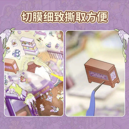 DIY mininature Scene Sticker Mr.Paper Violet Perfume Jewelry Shop Violet Perfume Jewelry Shop - L 6
