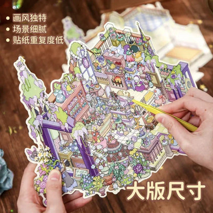 DIY mininature Scene Sticker Mr.Paper Violet Perfume Jewelry Shop Violet Perfume Jewelry Shop - L 7