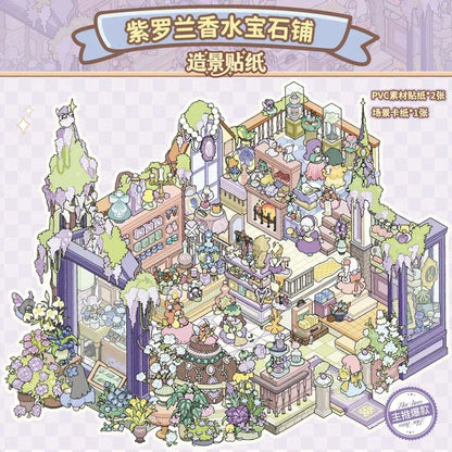 DIY mininature Scene Sticker Mr.Paper Violet Perfume Jewelry Shop Violet Perfume Jewelry Shop - L 8