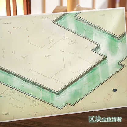 DIY mininature Scene Sticker Mr.Paper Ancient Courtyard New Charm Dreaming of Jiangnan Spring in the Siheyuan - L 5