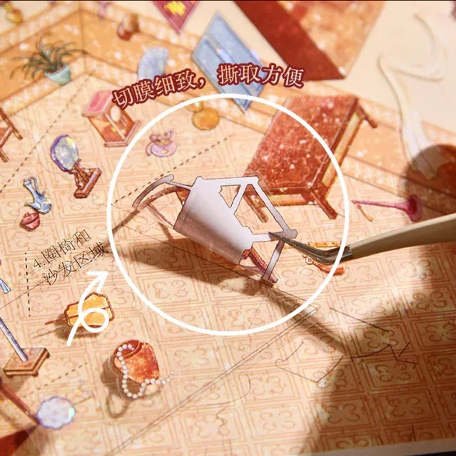 DIY mininature Scene Sticker Mr.Paper Don’t Ask About Spring Huawu Collection Elegant Painted Boat - L 6