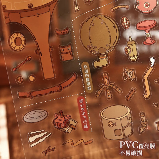 DIY mininature Scene Sticker Mr.Paper Lost Universe Doomsday Crimson Crown Azure Moon Ruins - L 5