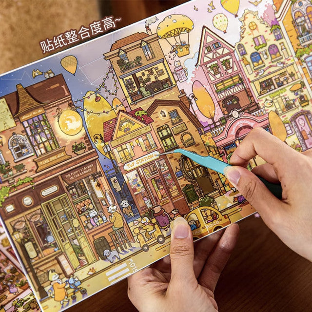DIY mininature Scene Sticker Mr.Paper Animal Town Never-Closing Tail Street Gulu Town Seasonal Special - L 6