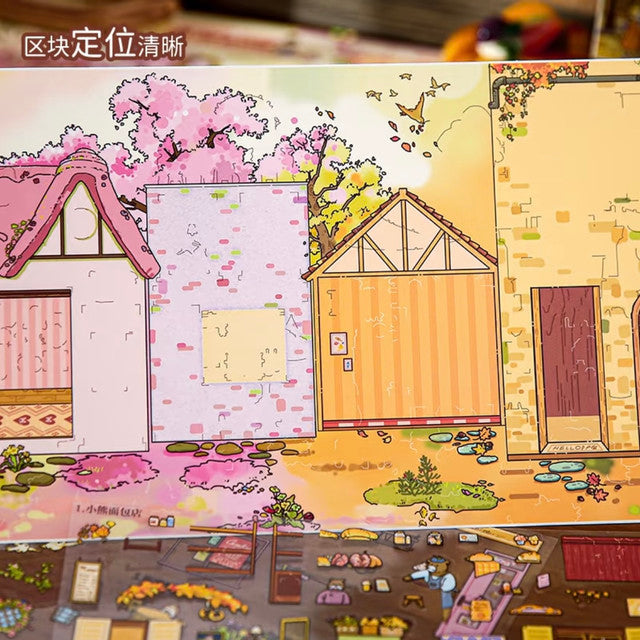 DIY mininature Scene Sticker Mr.Paper Animal Town Never-Closing Tail Street Gulu Town Seasonal Special - L 7