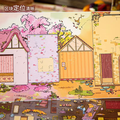 DIY mininature Scene Sticker Mr.Paper Animal Town Never-Closing Tail Street Gulu Town Seasonal Special - L 7