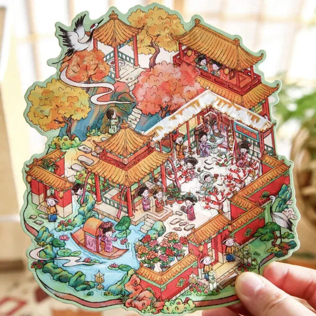 DIY mininature Scene Sticker Mr.Paper Dream of Life Series Royal Garden Blossoms A Graceful Dream - M 3