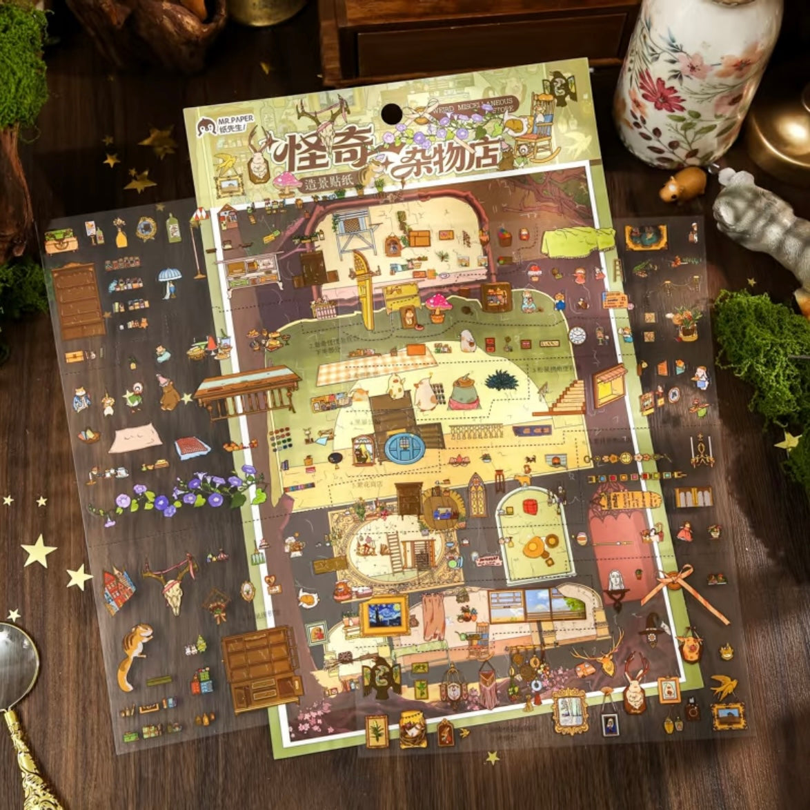 DIY miniature Scene Sticker Mr.Paper Gingerbread Christmas Town Gingerbread Christmas Town - L 4