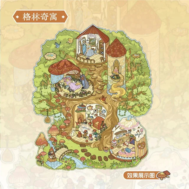 DIY mininature Scene Sticker Mr.Paper Fairy Tale Book Andersen Tales Grinch Cottage - M 9
