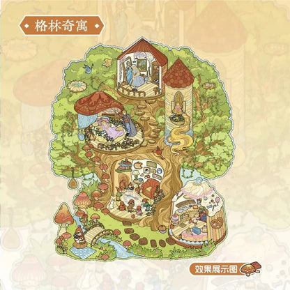 DIY mininature Scene Sticker Mr.Paper Fairy Tale Book Andersen Tales Grinch Cottage - M 9