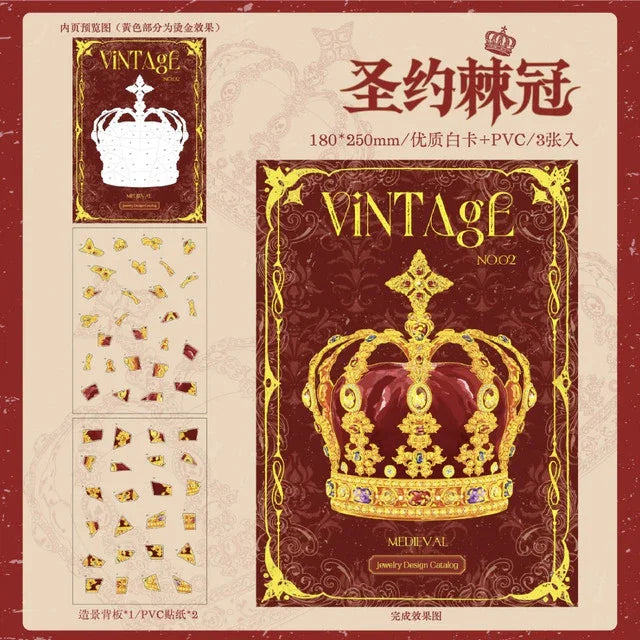 DIY mininature Scene Sticker Mr.Paper Jewelry Archive Series Crown of Thorns Ode to the Muse - L 7