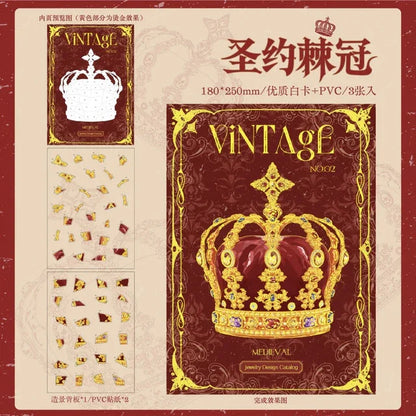 DIY mininature Scene Sticker Mr.Paper Jewelry Archive Series Crown of Thorns Ode to the Muse - L 7