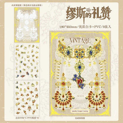 DIY mininature Scene Sticker Mr.Paper Jewelry Archive Series Crown of Thorns Ode to the Muse - L 8