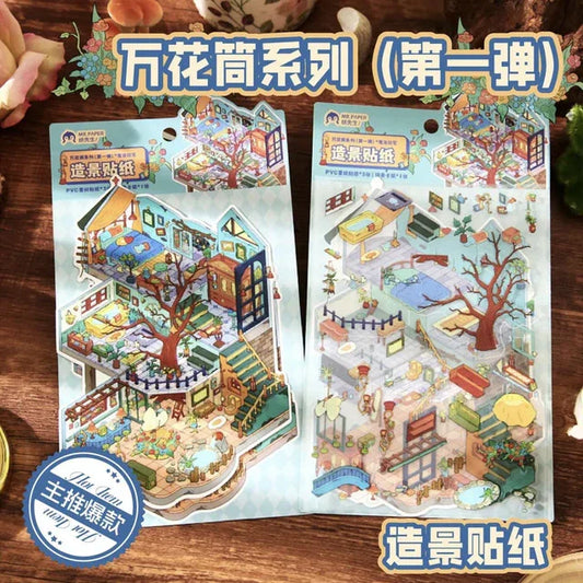 DIY mininature Scene Sticker Mr.Paper Kaleidoscope Vol. 1 Magic Old House - M 1