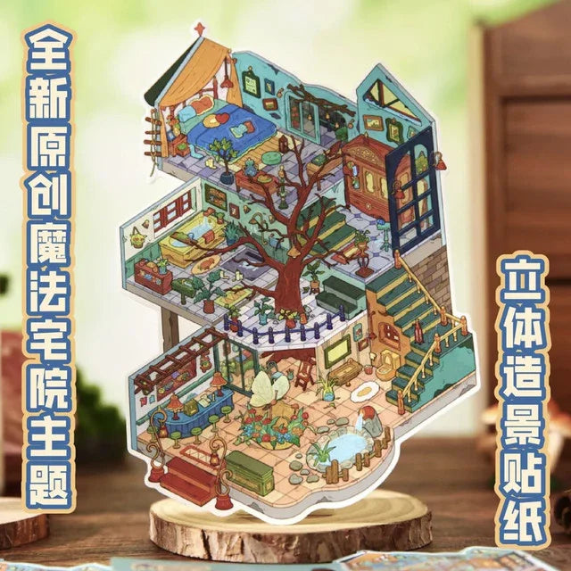 DIY mininature Scene Sticker Mr.Paper Kaleidoscope Vol. 1 Magic Old House - M 2