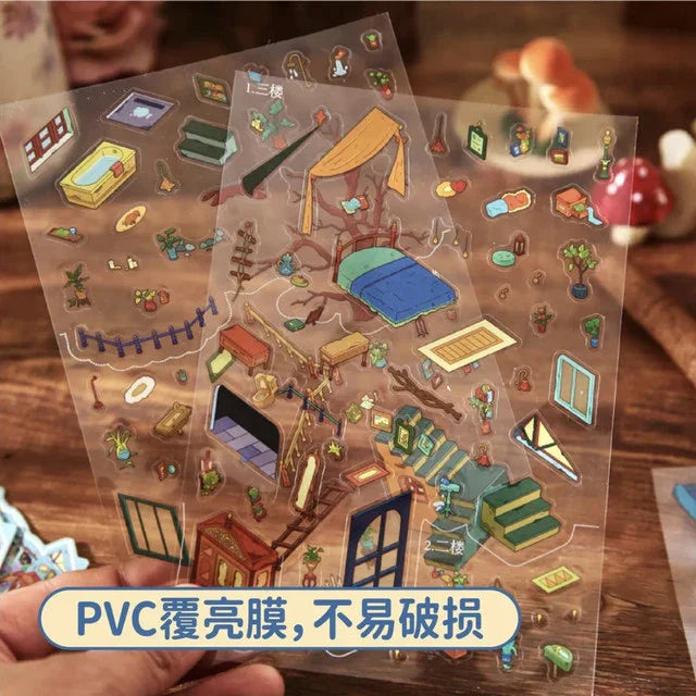 DIY mininature Scene Sticker Mr.Paper Kaleidoscope Vol. 1 Magic Old House - M 4