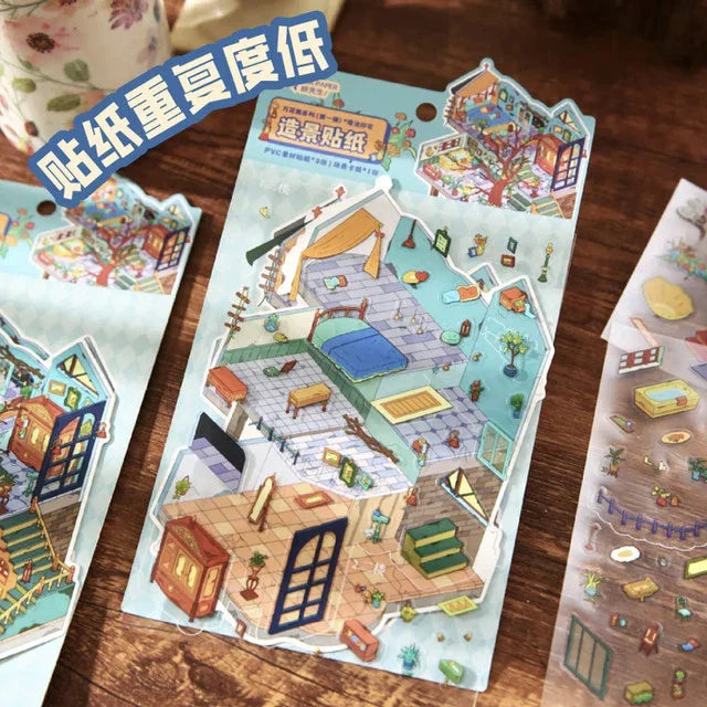 DIY mininature Scene Sticker Mr.Paper Kaleidoscope Vol. 1 Magic Old House - M 5
