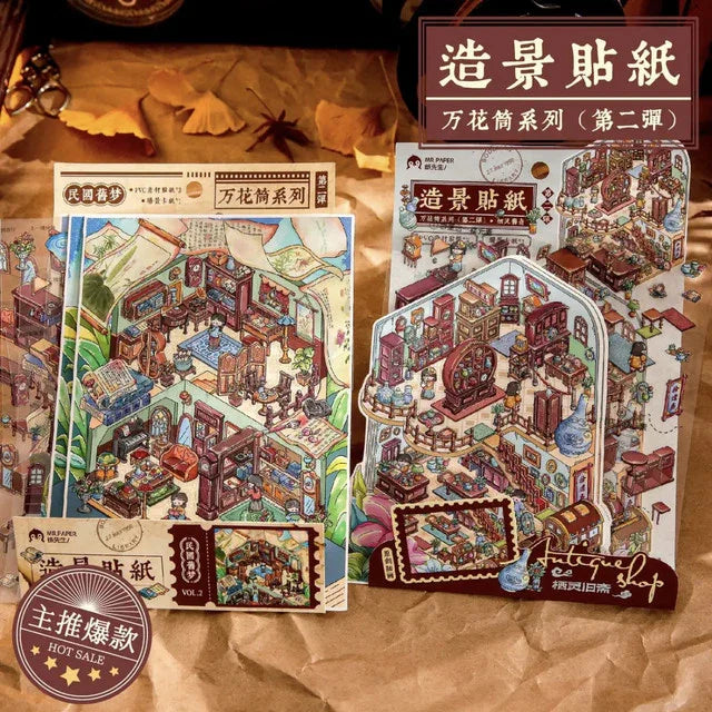 DIY mininature Scene Sticker Mr.Paper Kaleidoscope Vol. 2 Republic Era Dream Spirit Retreat - M 1