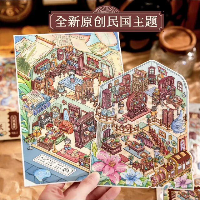 DIY mininature Scene Sticker Mr.Paper Kaleidoscope Vol. 2 Republic Era Dream Spirit Retreat - M 3