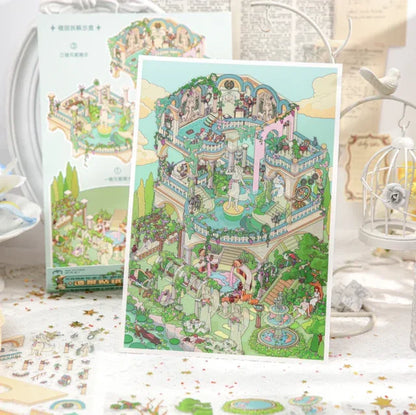 DIY mininature Scene Sticker Mr.Paper Kaleidoscope Vol. 3 Eden Garden - L 2