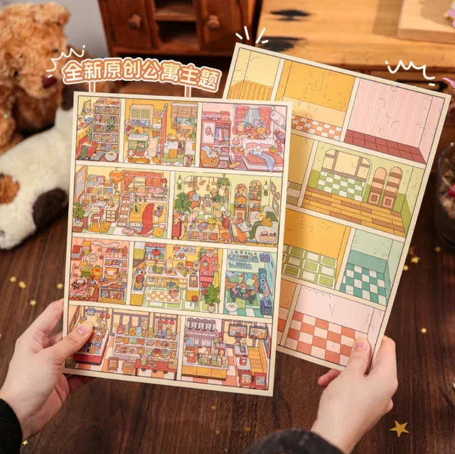 DIY mininature Scene Sticker Mr.Paper Kaleidoscope Vol. 4 Welcome to My Apartment - L 3