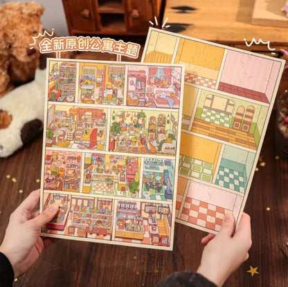 DIY mininature Scene Sticker Mr.Paper Kaleidoscope Vol. 4 Welcome to My Apartment - L 3