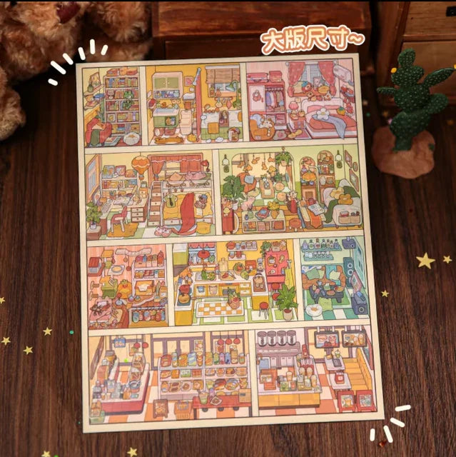 DIY mininature Scene Sticker Mr.Paper Kaleidoscope Vol. 4 Welcome to My Apartment - L 4