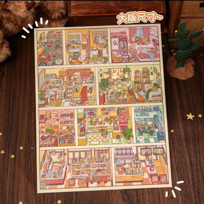 DIY mininature Scene Sticker Mr.Paper Kaleidoscope Vol. 4 Welcome to My Apartment - L 4