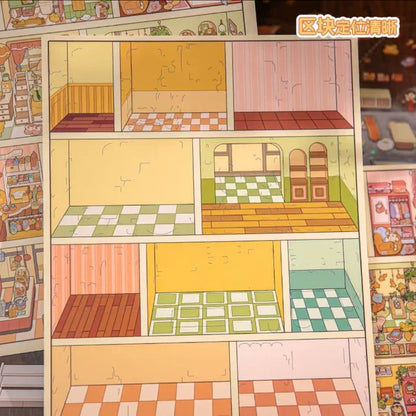 DIY mininature Scene Sticker Mr.Paper Kaleidoscope Vol. 4 Welcome to My Apartment - L 5