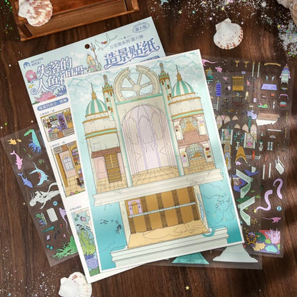 DIY mininature Scene Sticker Mr.Paper Kaleidoscope Vol. 6 Lost Mermaid Temple - L 3