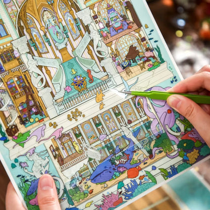 DIY mininature Scene Sticker Mr.Paper Kaleidoscope Vol. 6 Lost Mermaid Temple - L 4