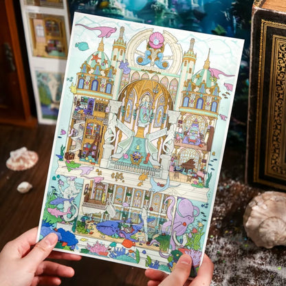 DIY mininature Scene Sticker Mr.Paper Kaleidoscope Vol. 6 Lost Mermaid Temple - L 5