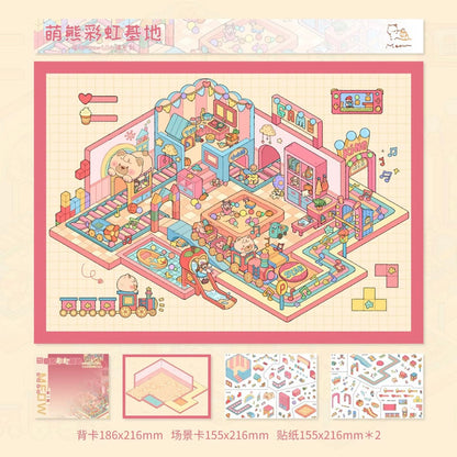 DIY mininature Scene Sticker Meow Vol. 1 Inside and Outside the Cave Baa Baa Tailor Shop - L 3