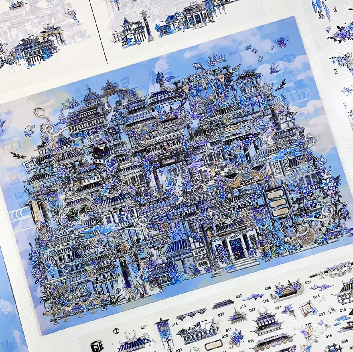 DIY miniature Scene Sticker MU YAO Vol. 15 Thousand-Mile Miao Village The Mouse Bride - L 2