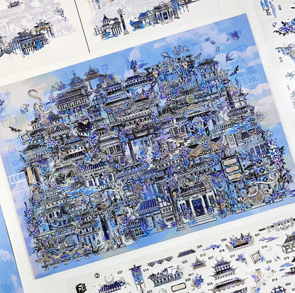 DIY miniature Scene Sticker MU YAO Vol. 15 Thousand-Mile Miao Village The Mouse Bride - L 2