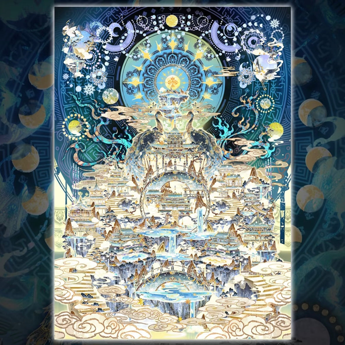 DIY miniature Scene Sticker MU YAO Vol. 18 Heavenly Palace Sacred Wing Starry Sky - L 3