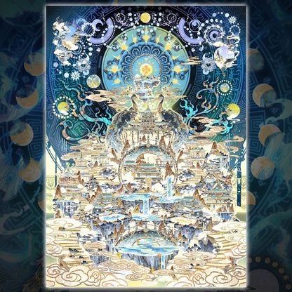 DIY miniature Scene Sticker MU YAO Vol. 18 Heavenly Palace Sacred Wing Starry Sky - L 3