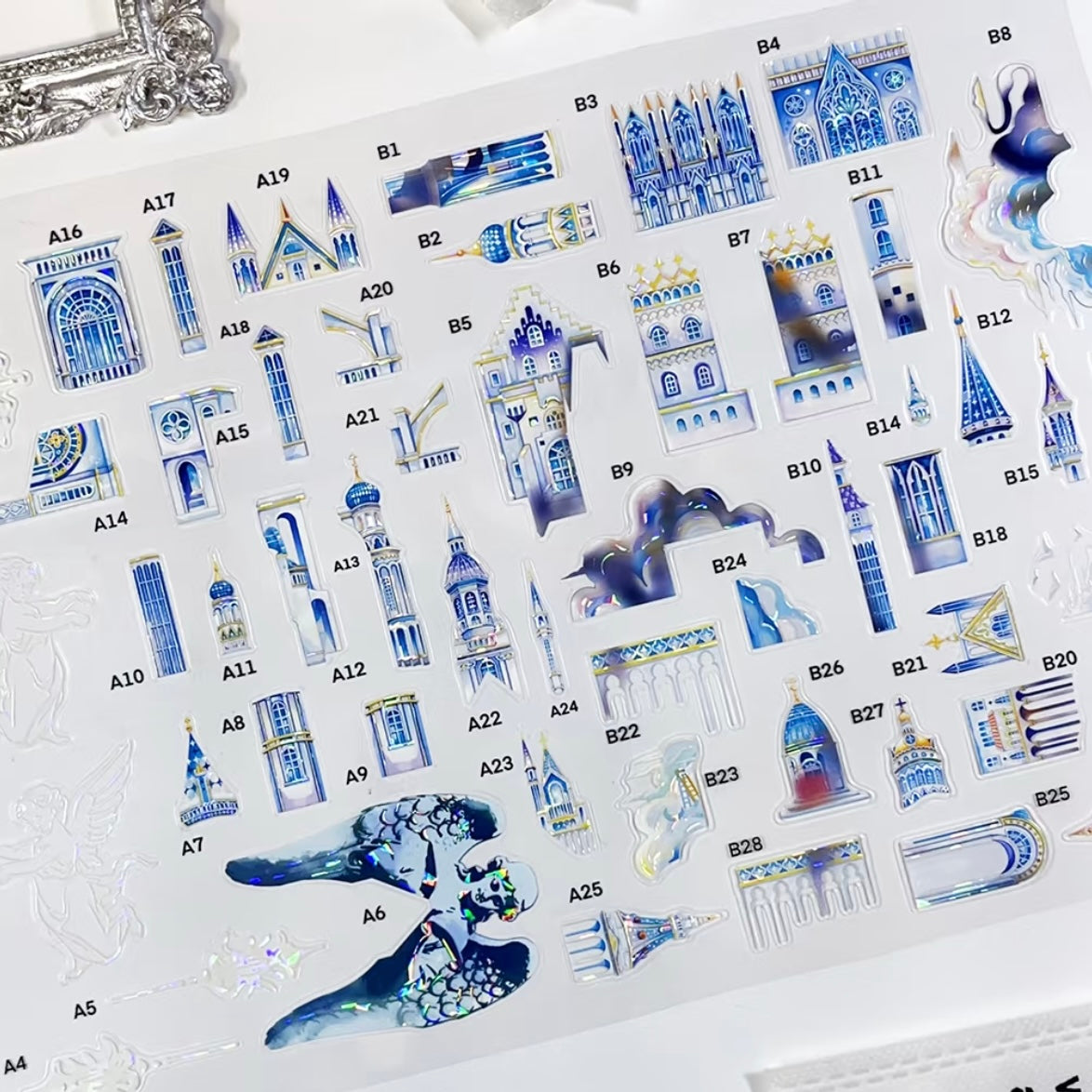 DIY miniature Scene Sticker MU YAO MU YAO Vol. 21 Castle in the Sky Formless Guanyin - L 5
