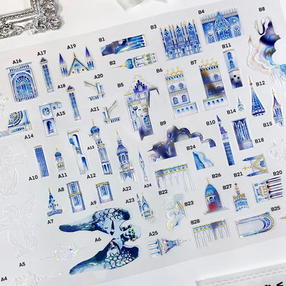 DIY miniature Scene Sticker MU YAO MU YAO Vol. 21 Castle in the Sky Formless Guanyin - L 5