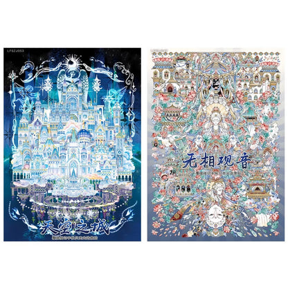 DIY miniature Scene Sticker MU YAO MU YAO Vol. 21 Castle in the Sky Formless Guanyin - L 8