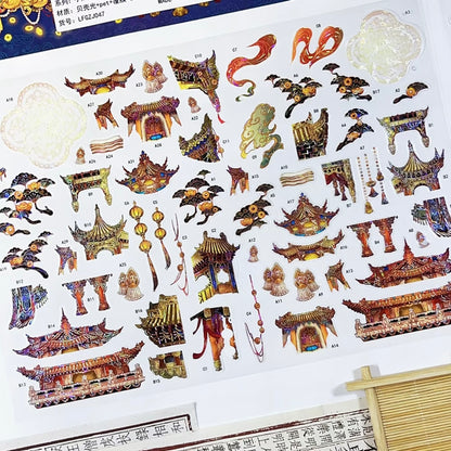 DIY miniature Scene Sticker MU YAO MU YAO Vol. 22 God of Wealth Temple Noisy Sea - L 3