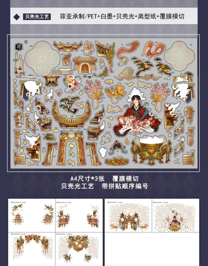 DIY miniature Scene Sticker MU YAO MU YAO Vol. 22 God of Wealth Temple Noisy Sea - L 6