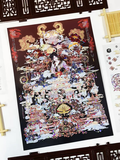 DIY miniature Scene Sticker MU YAO Vol. 9 Snowy Wonderland Snowfall over the Forbidden City - L 2