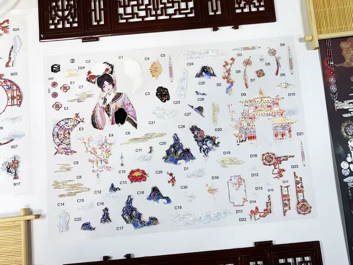 DIY miniature Scene Sticker MU YAO Vol. 9 Snowy Wonderland Snowfall over the Forbidden City - L 3